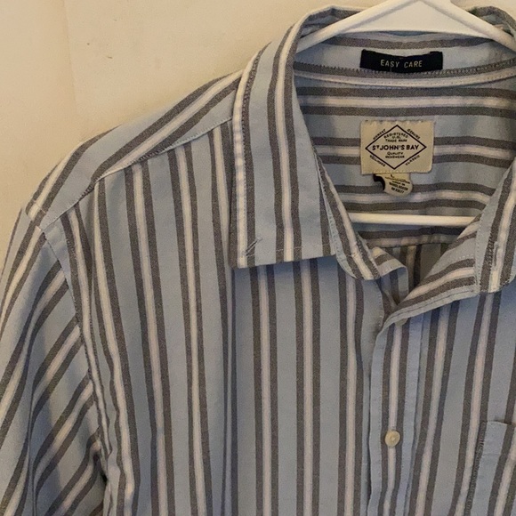 Blue St. John’s Bay Casual Button-Down - Picture 2 of 2